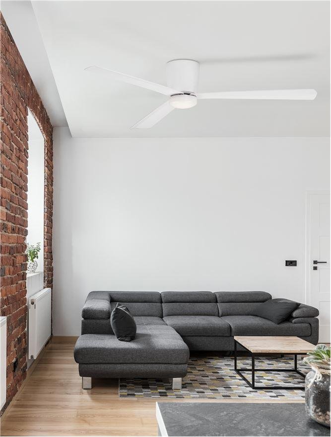 NV 9952325 Stropní ventilátor DELL tělo z hliníku matná bílá 3ABS dřevěné listy - NOVA LUCE (obrázek 2)