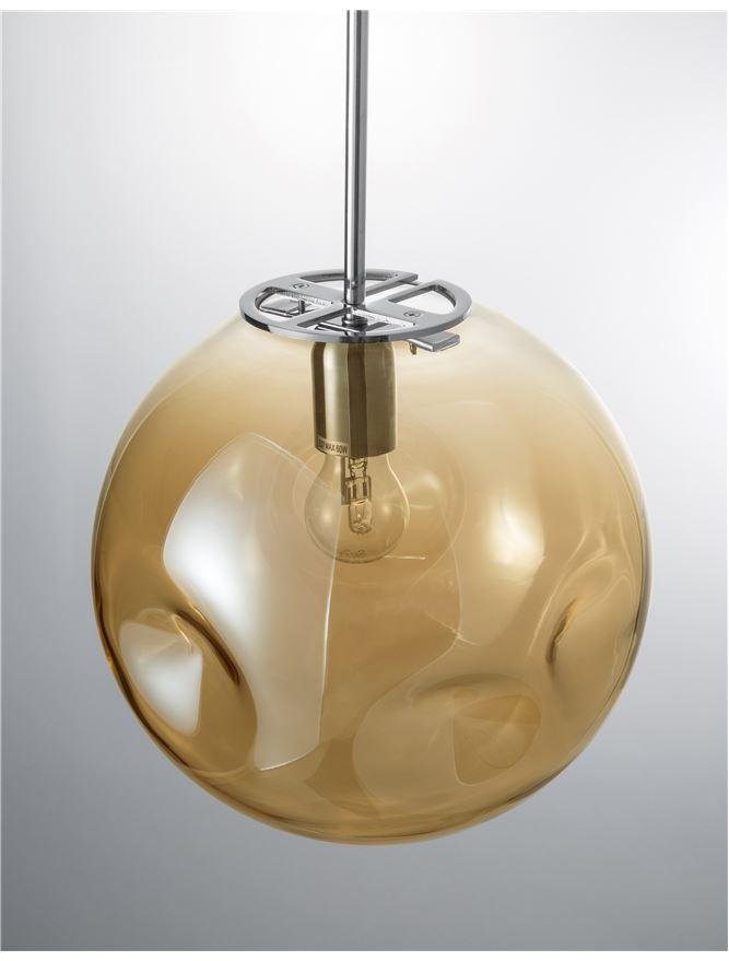 NV 9988104 Závěsné svítidlo MAYAN chromovaný kov šampaň sklo E27 1x12W 230V IP20 bez žárovky - NOVA LUCE (obrázek 3)