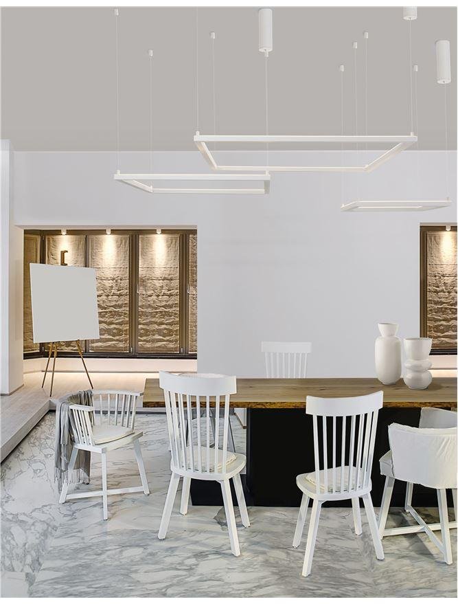 NV 9990731 Závěsné svítidlo ETERNA bílý hliník a akryl LED 50W 230V 3000K IP20 stmívatelné - NOVA LUCE