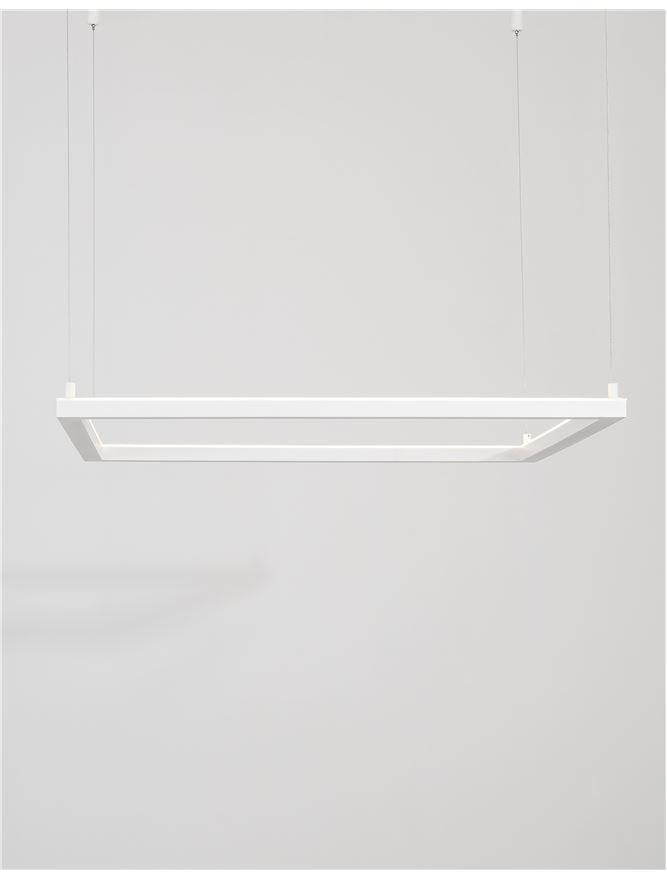 NV 9990733 Závěsné svítidlo ETERNA bílý hliník a akryl LED 40W 230V 3000K IP20 stmívatelné - NOVA LUCE