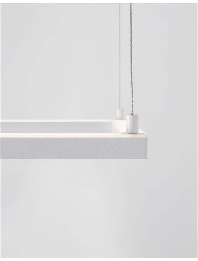 NV 9990735 Závěsné svítidlo ETERNA bílý hliník a akryl LED 30W 230V 3000K IP20 stmívatelné - NOVA LUCE