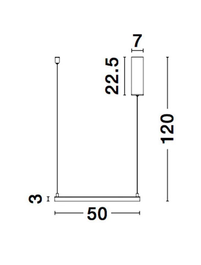 NV 9990735 Závěsné svítidlo ETERNA bílý hliník a akryl LED 30W 230V 3000K IP20 stmívatelné - NOVA LUCE (obrázek 6)