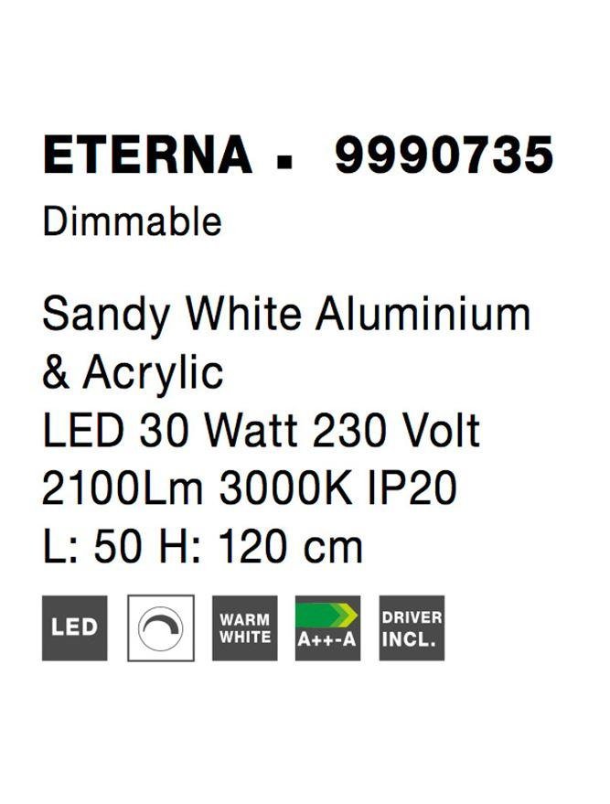 NV 9990735 Závěsné svítidlo ETERNA bílý hliník a akryl LED 30W 230V 3000K IP20 stmívatelné - NOVA LUCE (obrázek 7)
