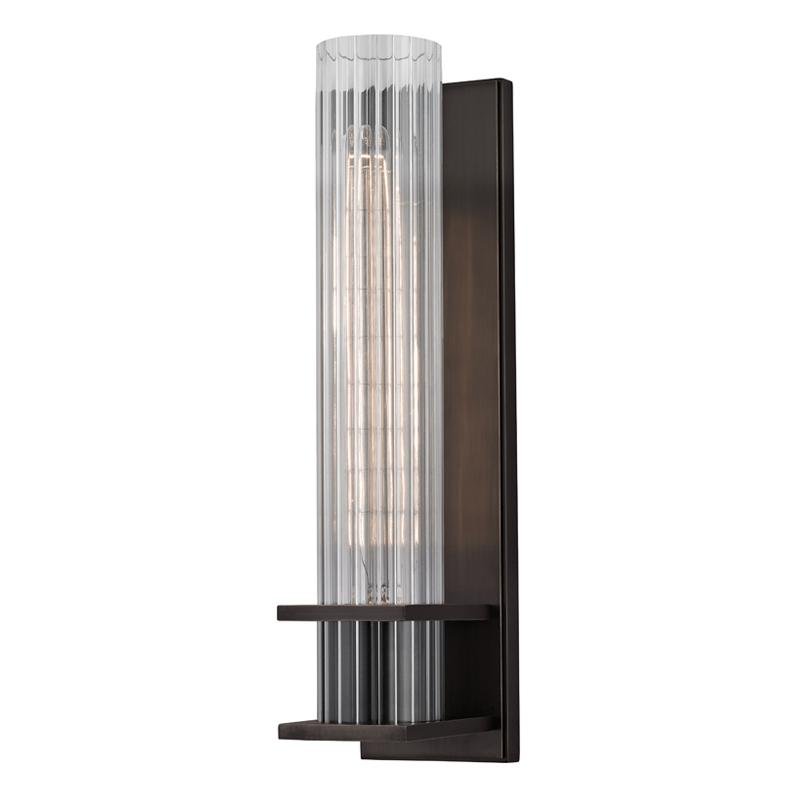 Levně HVLG 1001-OB-CE Nástěnné svítidlo SPERRY ocel/sklo starobronz/čirá E27 1x75W - HUDSON VALLEY