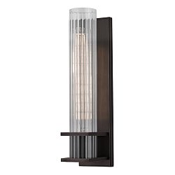 Obrázek pro produkt Nástěnné svítidlo SPERRY ocel/sklo starobronz/čirá E27 1x75W - HUDSON VALLEY