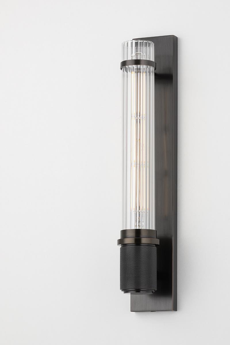 HVLG 1200-AGB-CE Nástěnné svítidlo SHAW ocel/sklo staromosaz/čirá E27 1x6W - HUDSON VALLEY (obrázek 2)