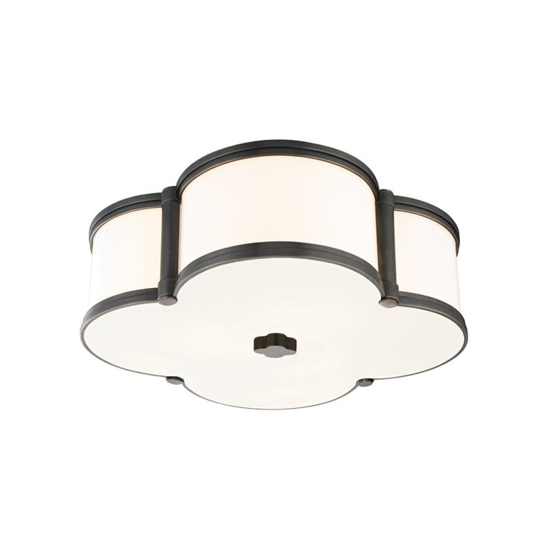 Levně HVLG 1216-OB-CE Stropní svítidlo CHANDLER ocel/sklo starobronz/bílá E27 3x40W - HUDSON VALLEY