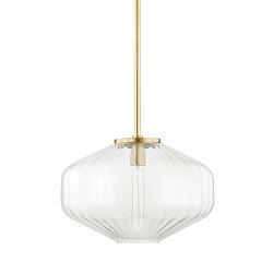 Obrázek pro produkt Závěsné svítidlo BENNETT ocel staromosaz E27 1x40W - HUDSON VALLEY