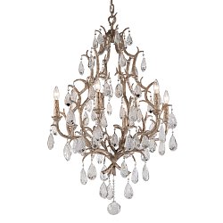 Obrázek pro produkt Závěsné svítidlo AMADEUS kov/křišťál bronz E14 6x40W - HUDSON VALLEY (Corbettt)