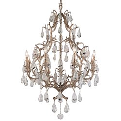 Obrázek pro produkt Závěsné svítidlo AMADEUS kov/křišťál bronz E14 8x40W - HUDSON VALLEY (Corbettt)