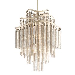 Obrázek pro produkt Závěsné svítidlo CHIMERA kov/sklo stříbrná/čirá E14 10x40W - HUDSON VALLEY (Corbettt)