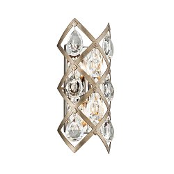 Obrázek pro produkt Nástěnné svítidlo TIARA kov/ocel/křišťál bronz/čirá E14 2x60W - HUDSON VALLEY (Corbettt)