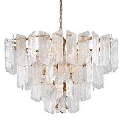 Obrázek pro produkt Závěsné svítidlo PIEMONTE kov/sklo zlatá/čirá E14 12x60W - HUDSON VALLEY (Corbettt)