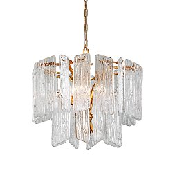 Obrázek pro produkt Závěsné svítidlo PIEMONTE kov/sklo zlatá/čirá E14 4x60W - HUDSON VALLEY (Corbettt)