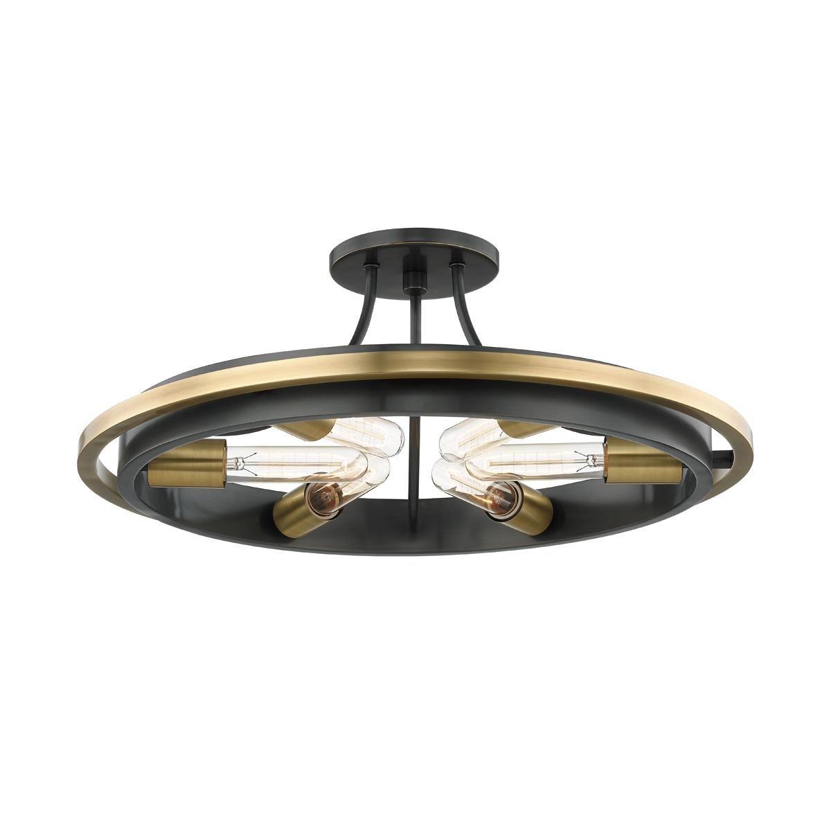 Levně HVLG 2721-AOB-CE Stropní svítidlo CHAMBERS ocel starobronz E27 6x40W - HUDSON VALLEY
