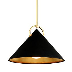 Obrázek pro produkt Závěsné svítidlo CHARM kov/sklo černá/zlatá/opál E27 1x100W - HUDSON VALLEY (Corbettt)