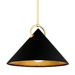 Obrázek pro produkt Závěsné svítidlo CHARM kov/sklo černá/zlatá/opál E27 1x100W - HUDSON VALLEY (Corbettt)
