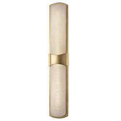 Obrázek pro produkt Nástěnné svítidlo VALENCIA ocel/alabastr staromosaz LED 18W 2700K stmívatelné - HUDSON VALLEY