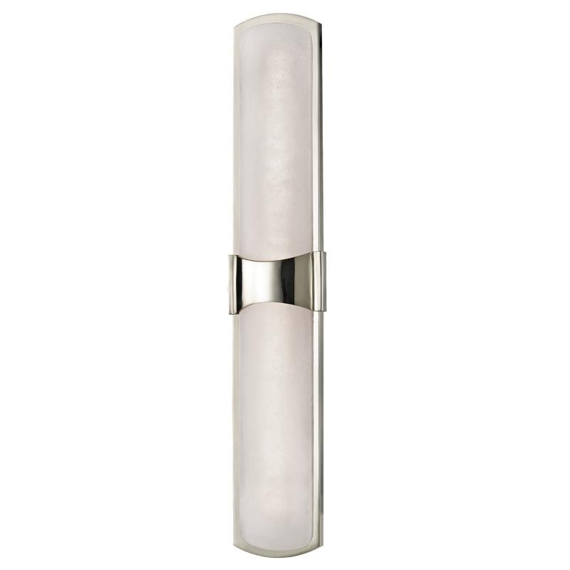 Levně HVLG 3426-PN-CE Nástěnné svítidlo VALENCIA ocel/alabastr nikl LED 18W 2700K stmívatelné - HUDSON VALLEY