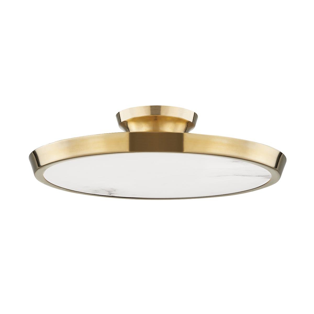 HVLG 3600-AGB-CE Stropní svítidlo DRAPER staromosaz/alabastr LED 35W 2700K stmívatelné - HUDSON VALLEY