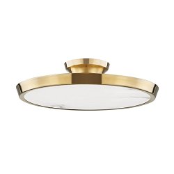 Obrázek pro produkt Stropní svítidlo DRAPER staromosaz/alabastr LED 35W 2700K stmívatelné - HUDSON VALLEY