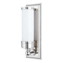 Obrázek pro produkt Nástěnné svítidlo EVERETT mosaz/sklo nikl/opál E27 1x100W - HUDSON VALLEY