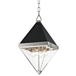 Obrázek pro produkt Závěsné svítidlo COLTRANE ocel/akryl nikl/čirá E14 4x25W - HUDSON VALLEY