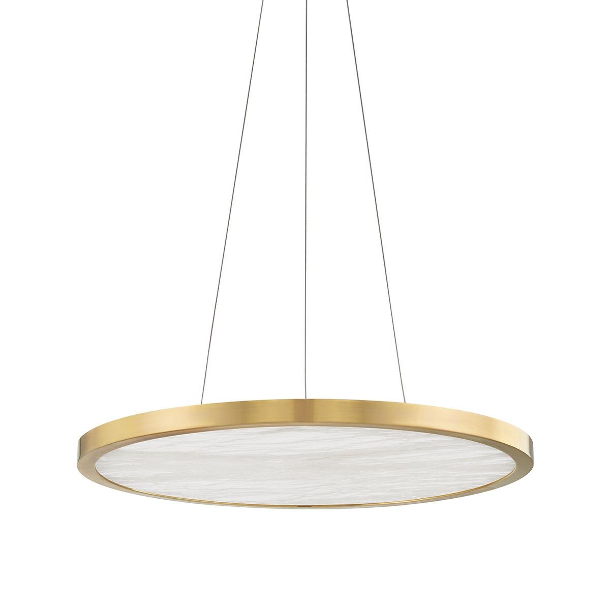 Levně HVLG 6324-AGB-CE Závěsné svítidlo EASTPORT mosaz staromosaz/bílá LED 32W 2700K stmívatelné - HUDSON VALLEY