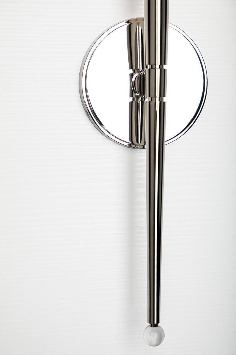 HVLG 8421-AGB-CE Nástěnné svítidlo ROCKLAND ocel/hedvábí staromosaz/bílá E14 1x40W - HUDSON VALLEY (obrázek 2)
