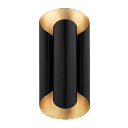 Obrázek pro produkt Nástěnné svítidlo BANKS ocel zlatá/černá E27 2x40W - HUDSON VALLEY