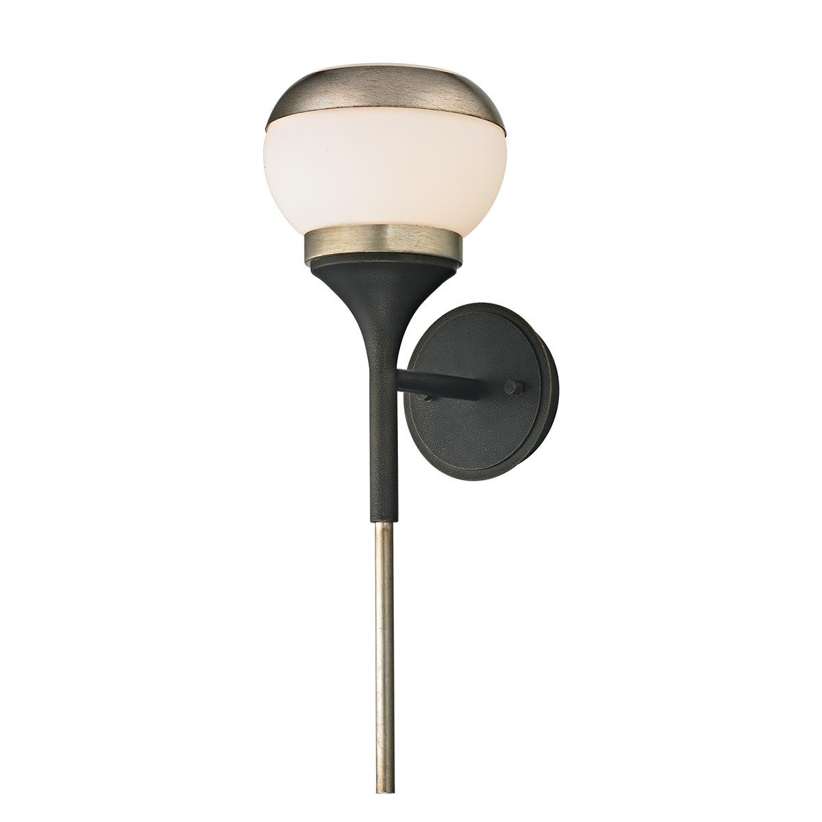 HVLG B5861-CE Nástěnné svítidlo ALCHEMY kov/sklo bronz/černá/opál E14 1x40W - HUDSON VALLEY (Troy)