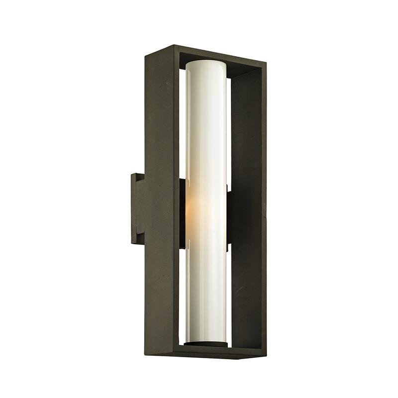 HVLG B6492-CE Venkovní nástěnné svítidlo MONDRIAN hliník/sklo bronz/opál E27 1x60W - HUDSON VALLEY (Troy)
