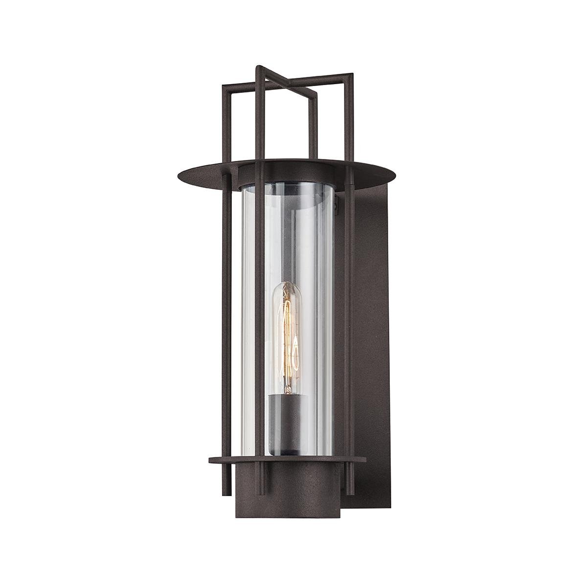 HVLG B6811-CE Venkovní nástěnné svítidlo CARROLL PARK kov/sklo bronz/čirá E27 1x13W - HUDSON VALLEY (Troy)