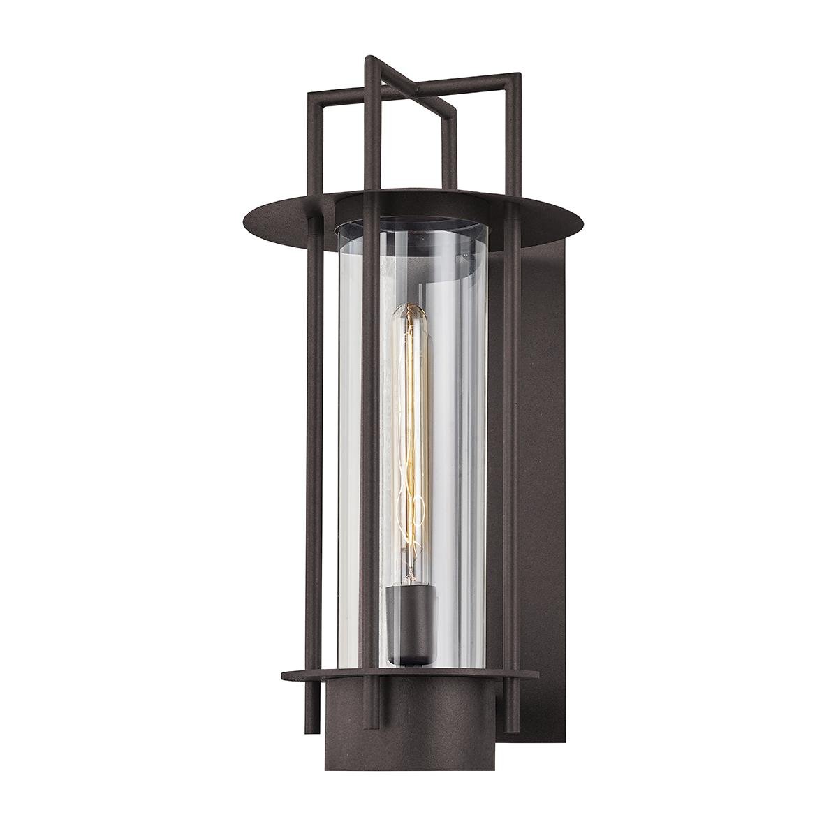 HVLG B6812-CE Venkovní nástěnné svítidlo CARROLL PARK kov/sklo bronz/čirá E27 1x13W - HUDSON VALLEY (Troy)