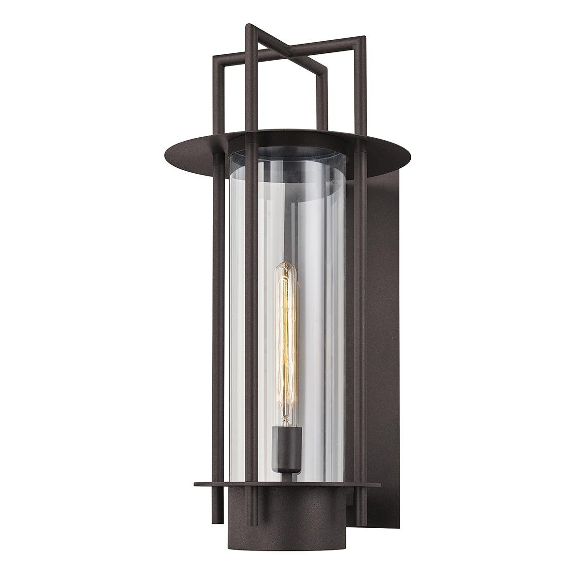 HVLG B6813-CE Venkovní nástěnné svítidlo CARROLL PARK kov/sklo bronz/čirá E27 1x13W - HUDSON VALLEY (Troy)