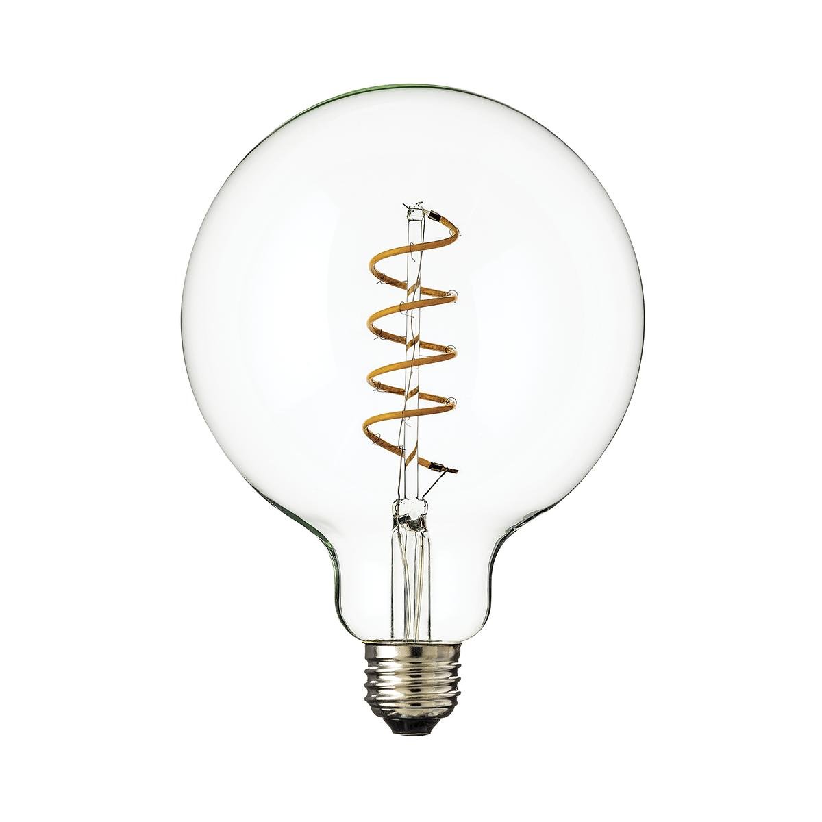 HVLG BLB-6W-G40-SPIRAL-CE-4-PACK LED žárovka G125 6W E27 230V čirá stmívatelná SPIRAL FILAMENT stmívatelná 4ks - HUDSON VALLEY