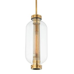 Obrázek pro produkt Venkovní závěsné svítidlo ATWATER mosaz/sklo mosaz/čirá E27 1x13W 0 - HUDSON VALLEY (Troy)