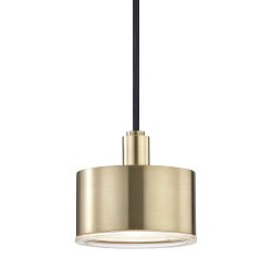 Obrázek pro produkt Závěsné svítidlo NORA ocel/sklo staromosaz/matná G9 1x6W - HUDSON VALLEY (Mitzi)