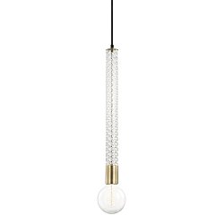 Obrázek pro produkt Závěsné svítidlo PIPPIN ocel staromosaz E27 1x40W - HUDSON VALLEY (Mitzi)