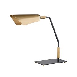 Obrázek pro produkt Stolní lampa BOWERY mosaz starobronz E27 1x6W - HUDSON VALLEY