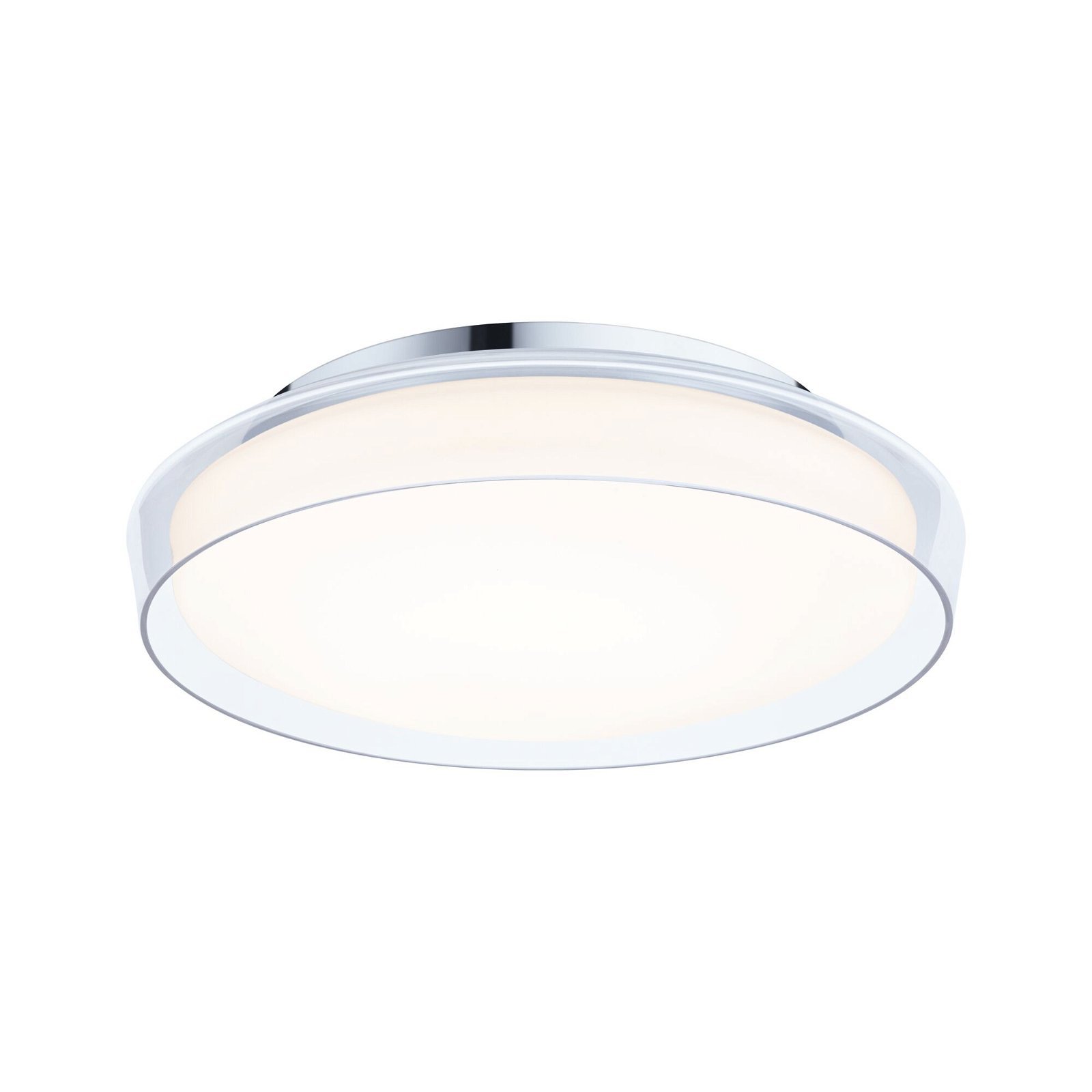 P 71075 Stropní svítidlo Luena LED IP44 3000K 230V 16,5W sklo/chrom - PAULMANN