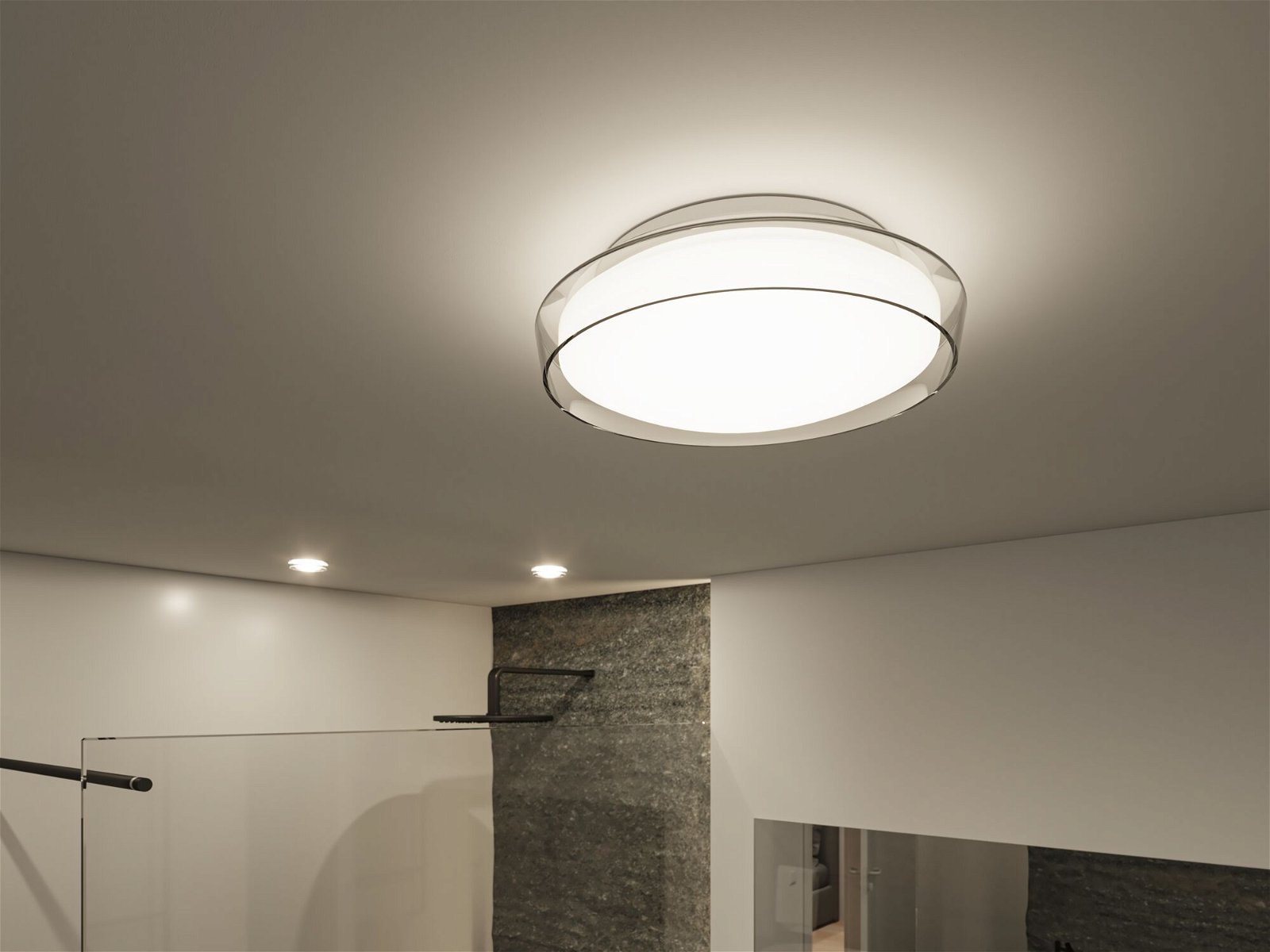 P 71075 Stropní svítidlo Luena LED IP44 3000K 230V 16,5W sklo/chrom - PAULMANN (obrázek 6)