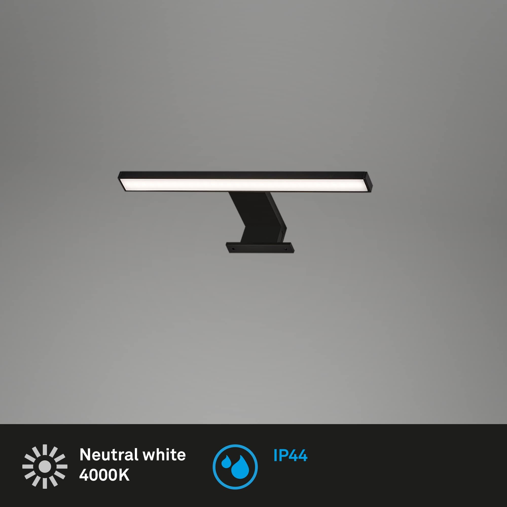 BRI 2104-015 LED svítidlo k zrcadlu 30 cm 5W 500lm černá - BRILONER (obrázek 2)