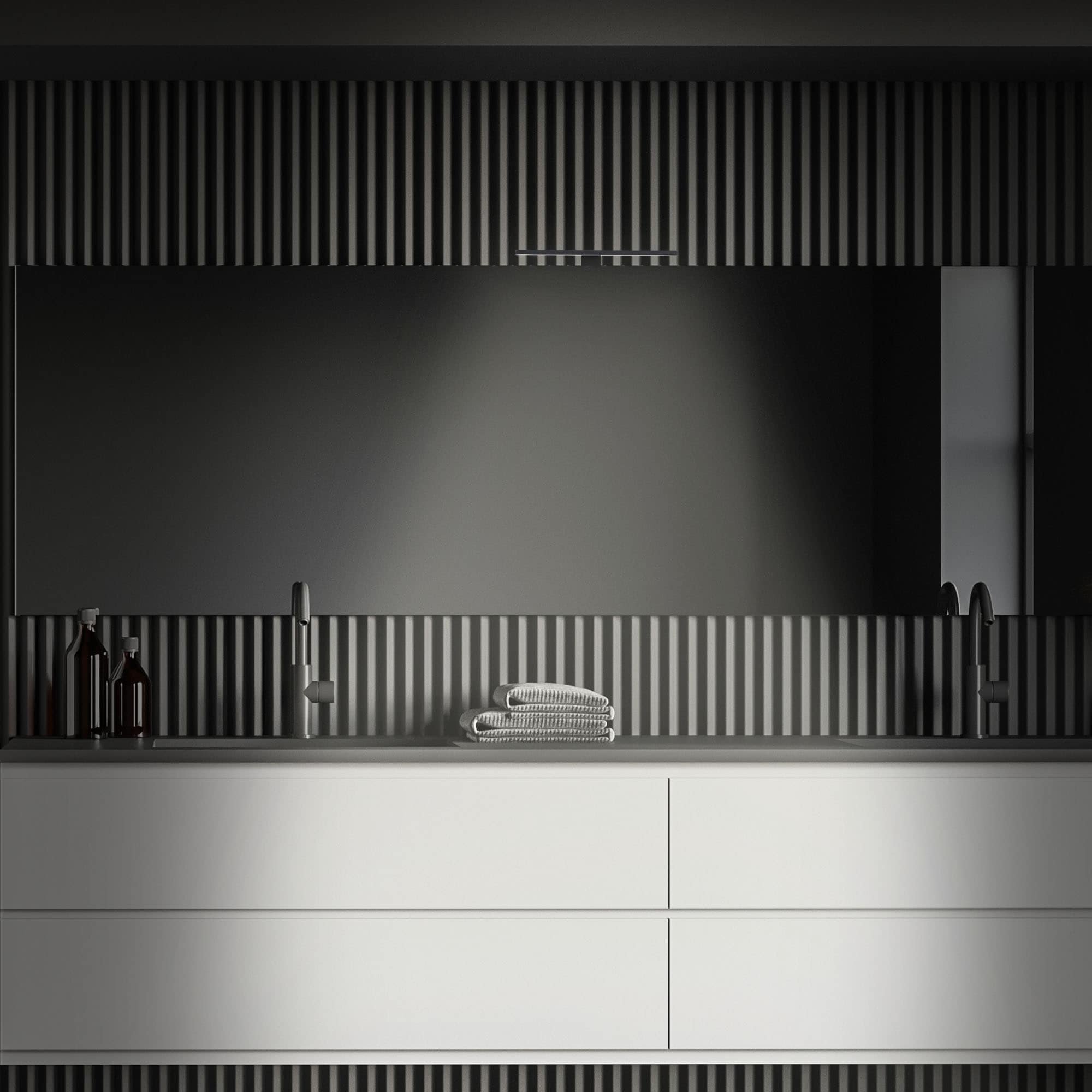 BRI 2104-015 LED svítidlo k zrcadlu 30 cm 5W 500lm černá - BRILONER (obrázek 3)