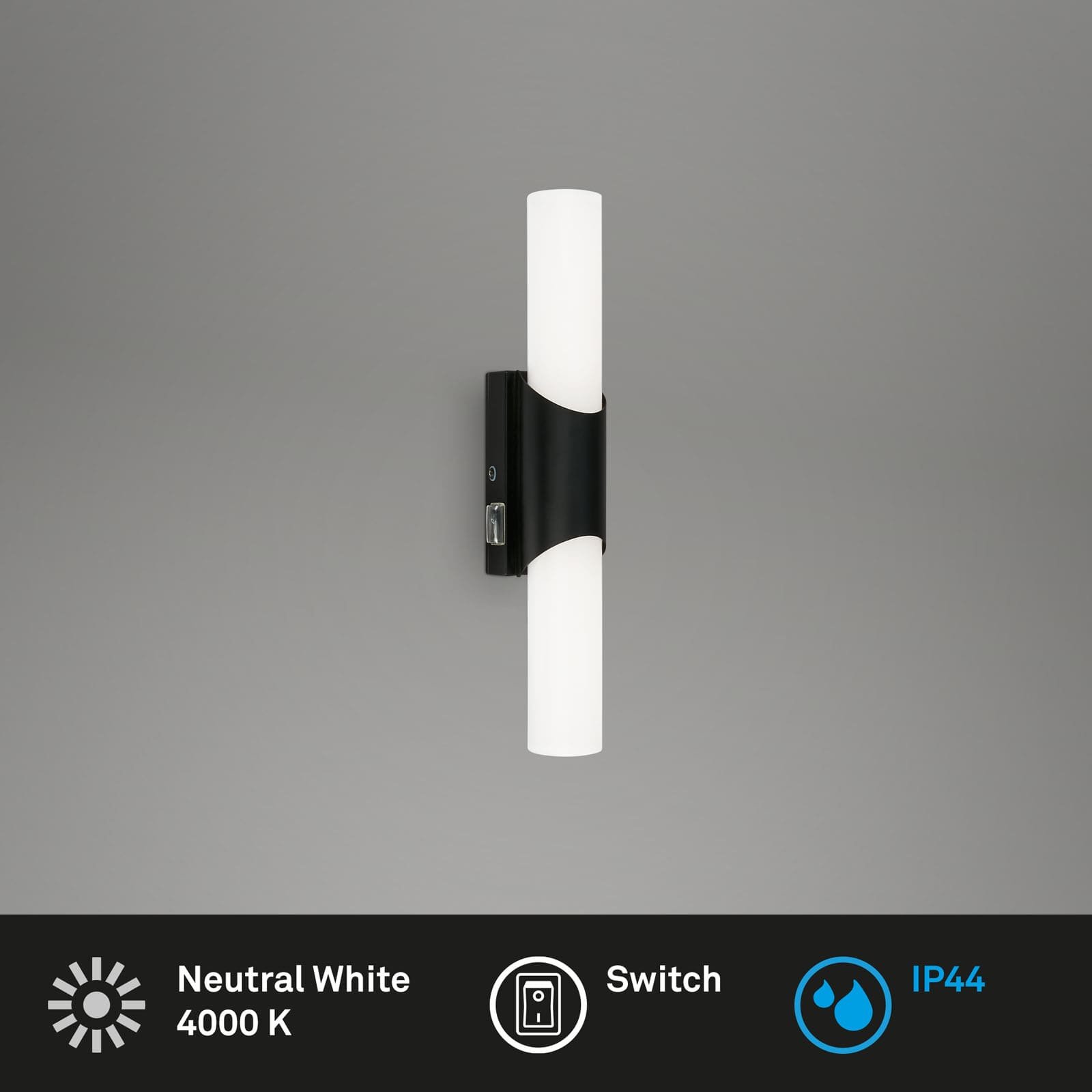 BRI 2111-015 LED nástěnné svítidlo 32 cm 6,5W 700lm černá - BRILONER (obrázek 2)