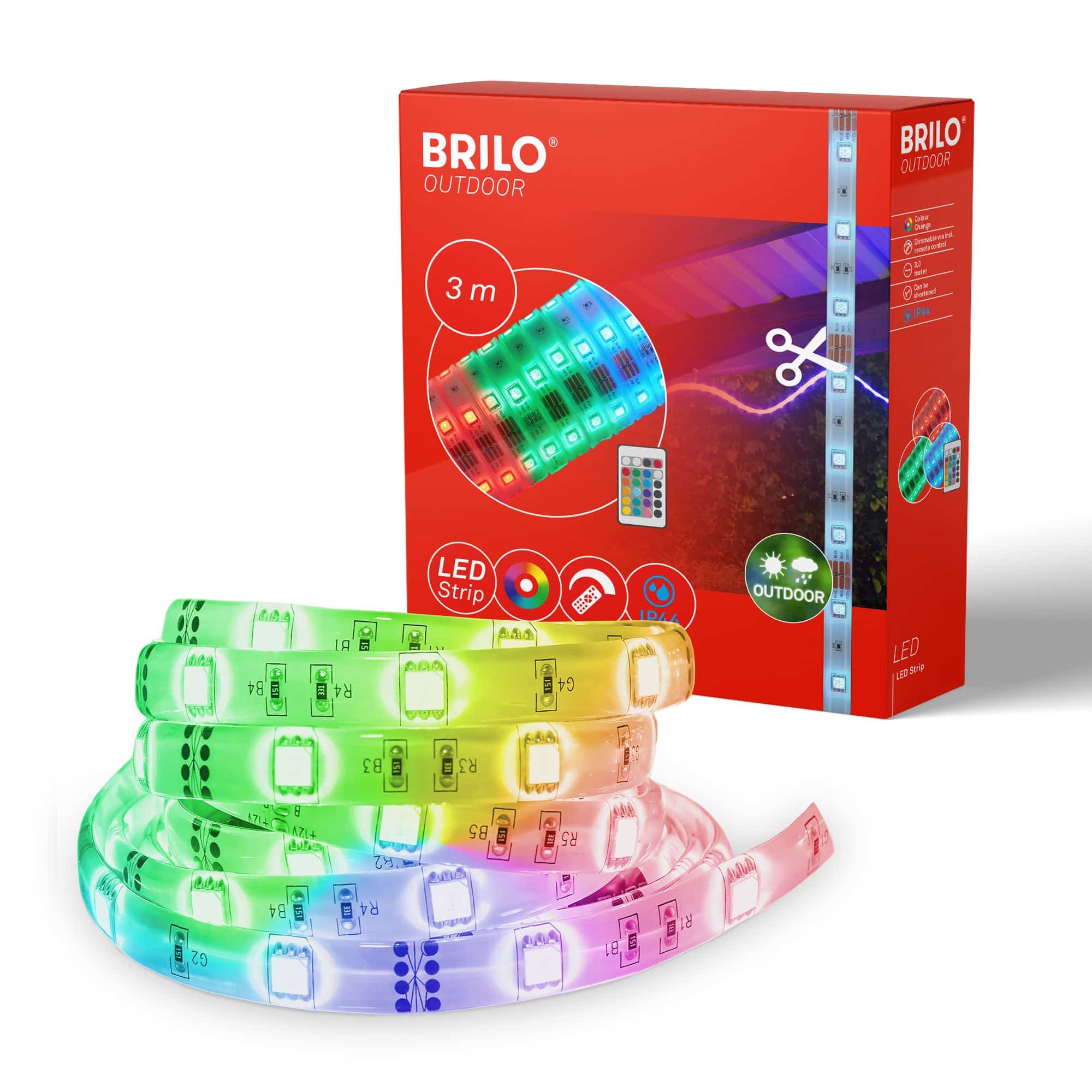 Levně BRILO 2035-090 RGB LED pásek 300 cm bílé - BRILO