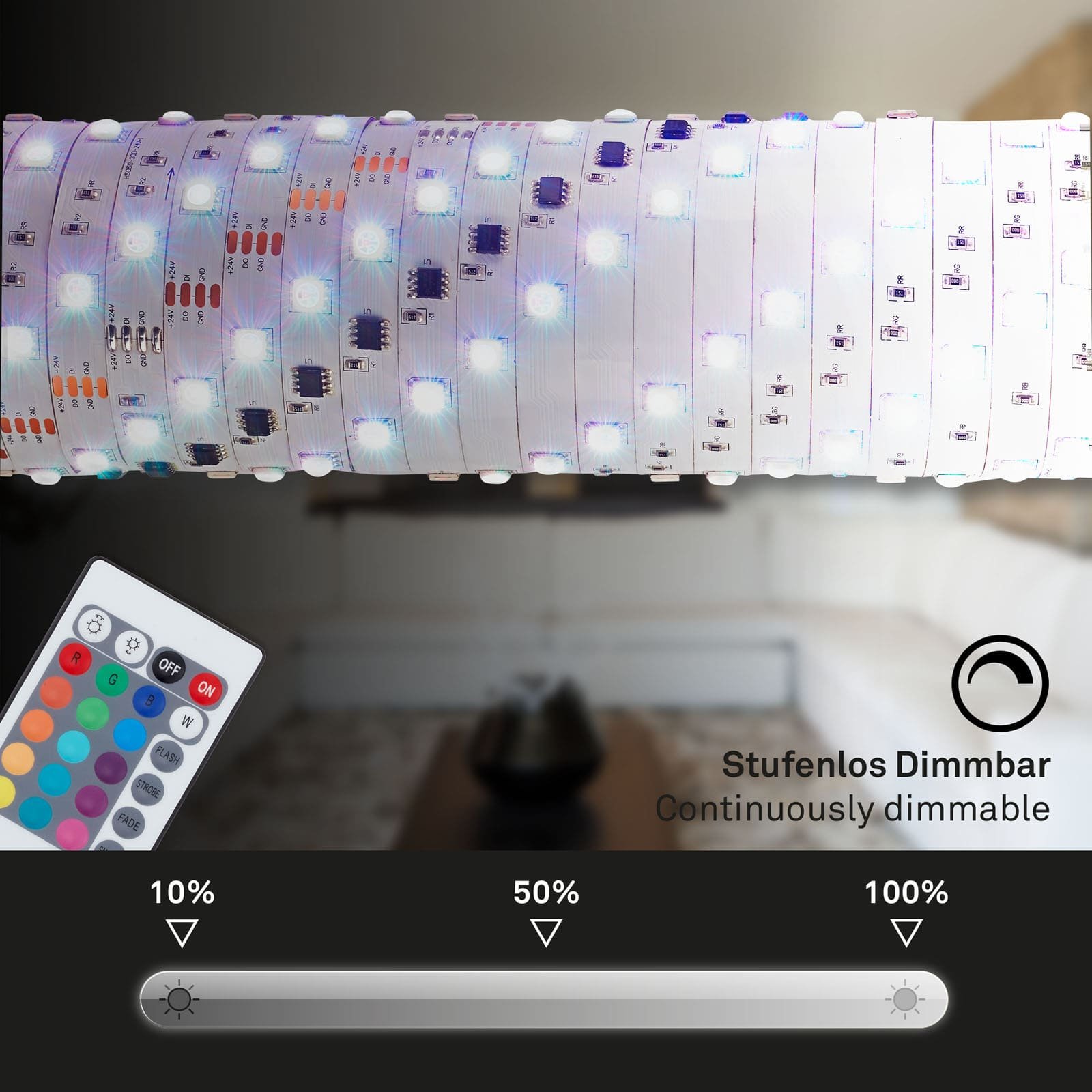 BRILO 2035-300 RGB LED pásek 1000 cm 0,11W bílé - BRILO (obrázek 4)