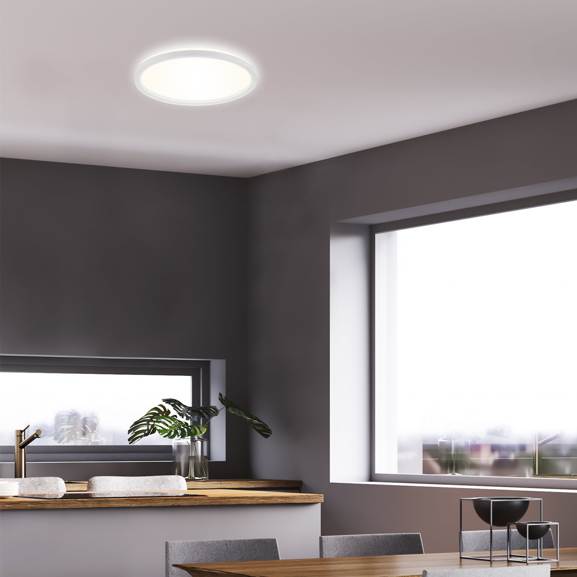 BRILO 7155-416 Slim svítidlo LED panel, pr. 29,3cm, 2400 lm, 18 W, bílé - BRILO (obrázek 3)