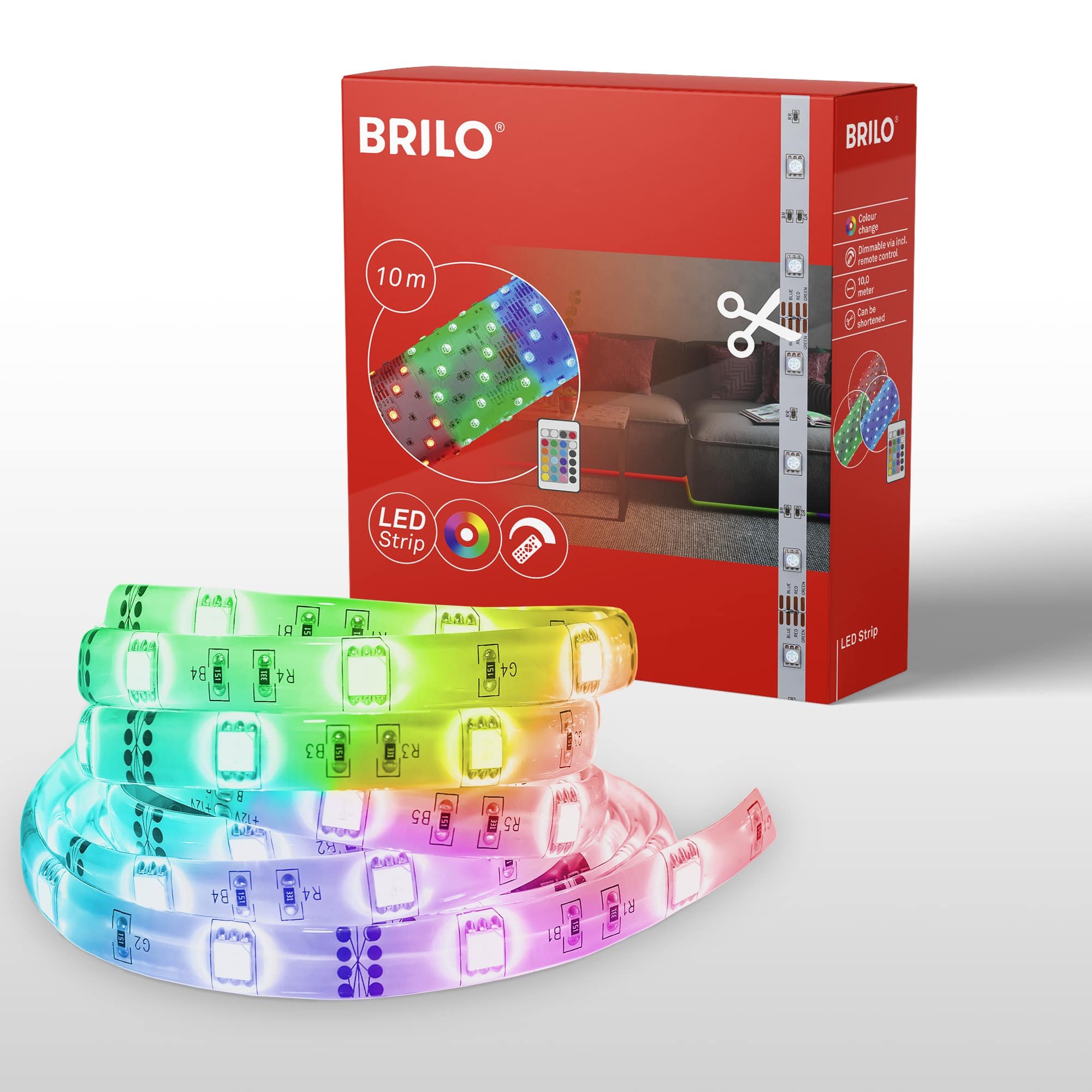 BRILO 2024-300 RGB LED pásek 1000 cm 0,08W bílé - BRILO