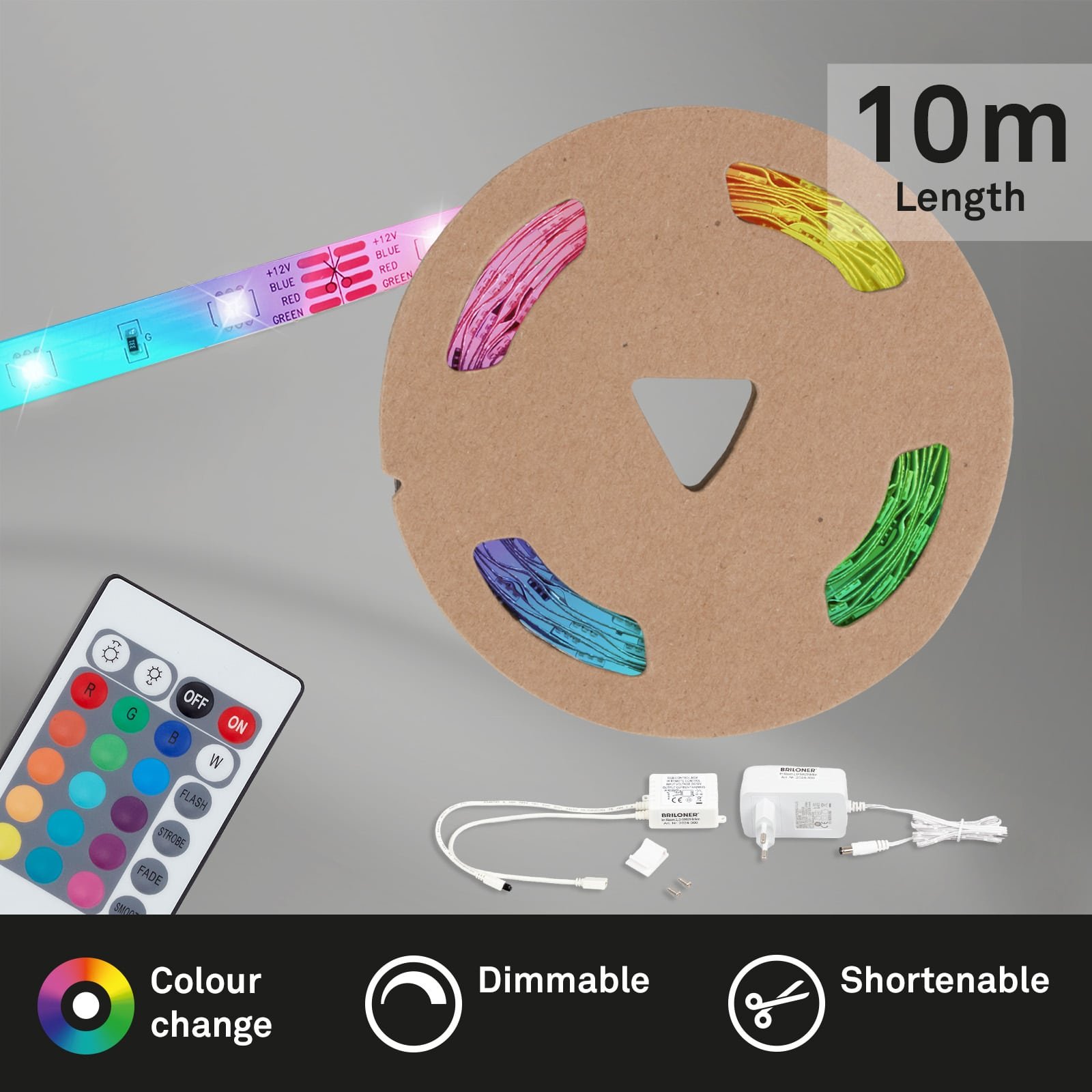 BRILO 2024-300 RGB LED pásek 1000 cm 0,08W bílé - BRILO (obrázek 2)